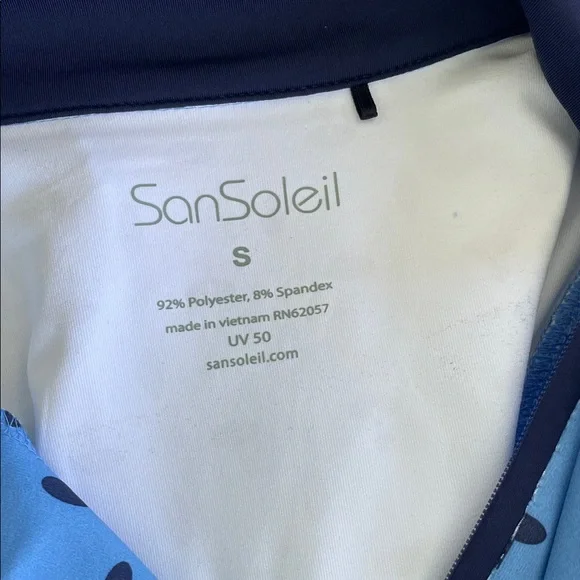 Stylish Blue Patterned Golf Dress (cutting green pattern) - Picture 6 of 6